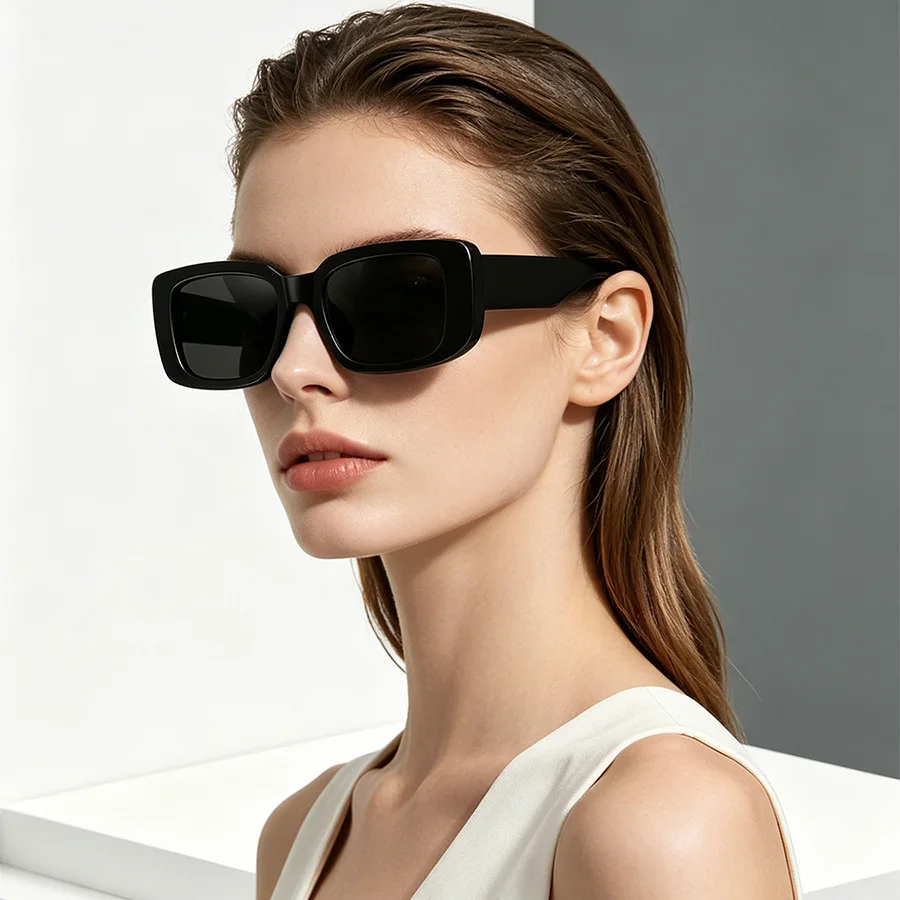 28PCS Small Rectangle Pattern Sunglasses Women New Model Casual Beach Fashion Colorful Unisex Eyewear Vintage Brand Designer