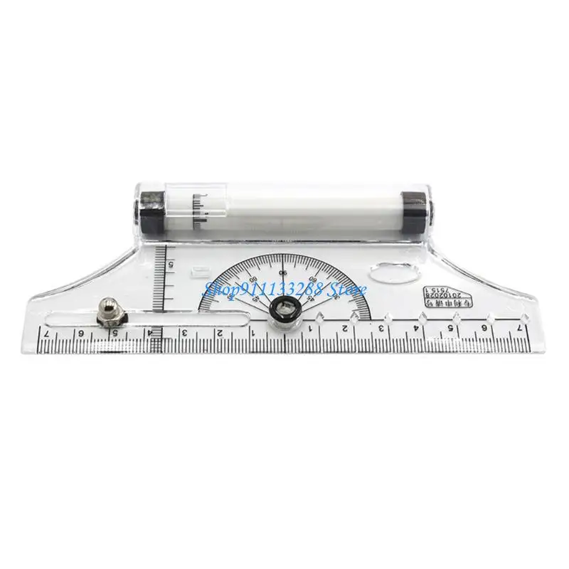 G88D Pulley Centering Rolling Ruler Drawing Compass-School Stationery Protractor Tool