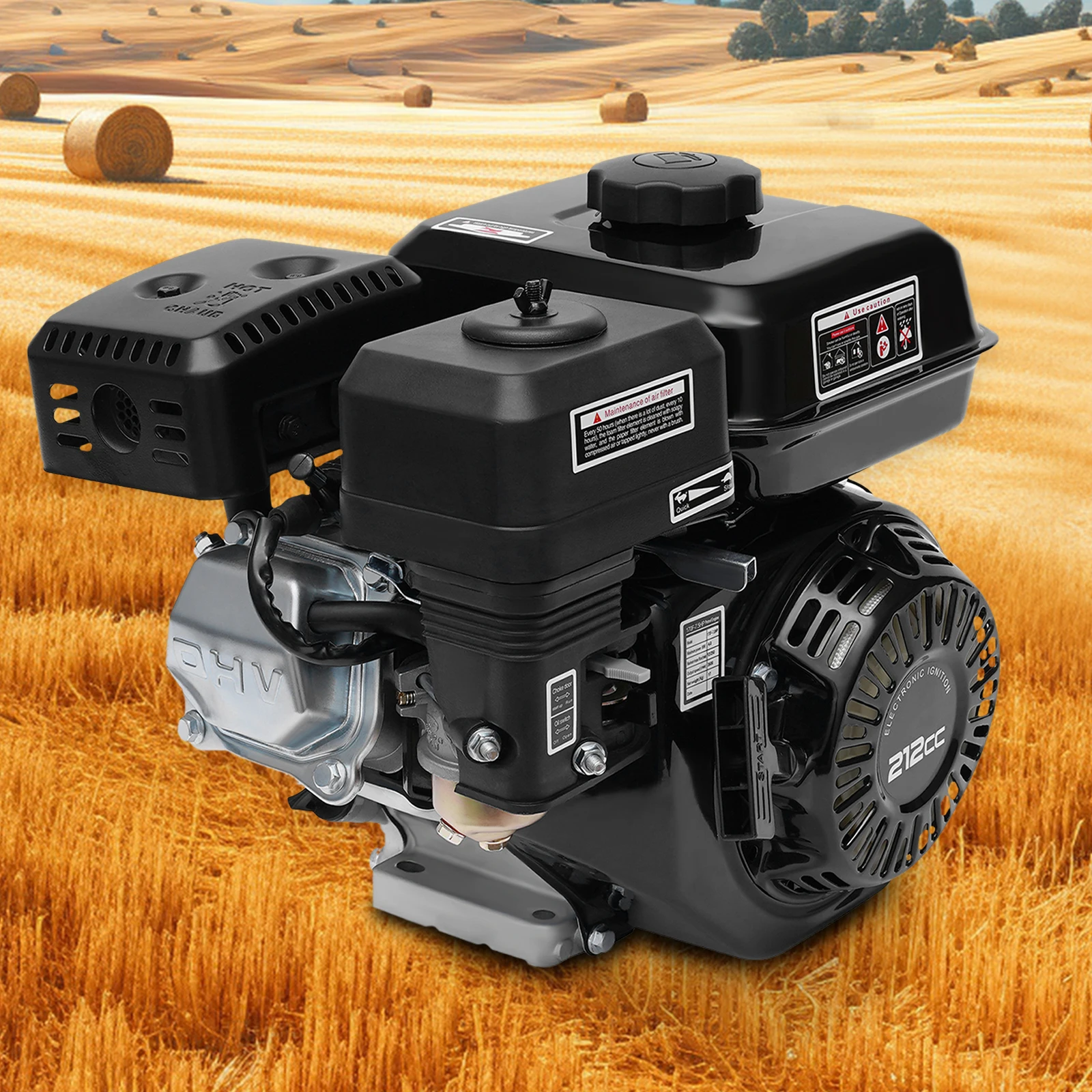 

7.5HP 212cc Gasoline Engine OHV 4-Stroke Engine for Heavy Duty Use 3600RPM, 3.6L Tank, 30.38lbs