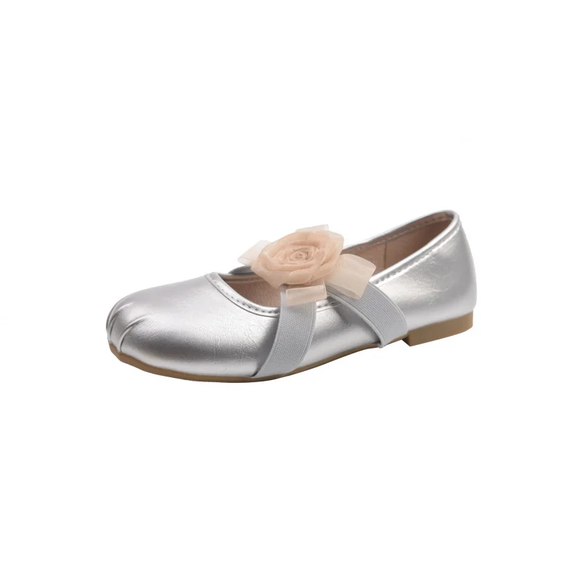 2025 Otoño Invierno blanco nuevo zapatos planos Mary Jane para mujer zapatos de Ballet con correa Floral estilo Retro francés zapatos elegantes bailarinas
