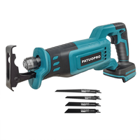 Brushless Reciprocating Saw With 4 Blades Cordless Portable Woodworking Cutting Power Tool For Makita 18V Battery(No Battery)