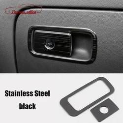 Stainless Steel For Volkswagen VW Passat B8 Arteon CC Car Co-pilot Storage Box Switch Frame Cover Trim Auto Styling Accessories