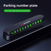 Car Hidden Parking Card Stop Phone Number Card Plate Interiors For Mitsubishi Eclipse Lancer Pajero ASX Colt I200 Delica Star