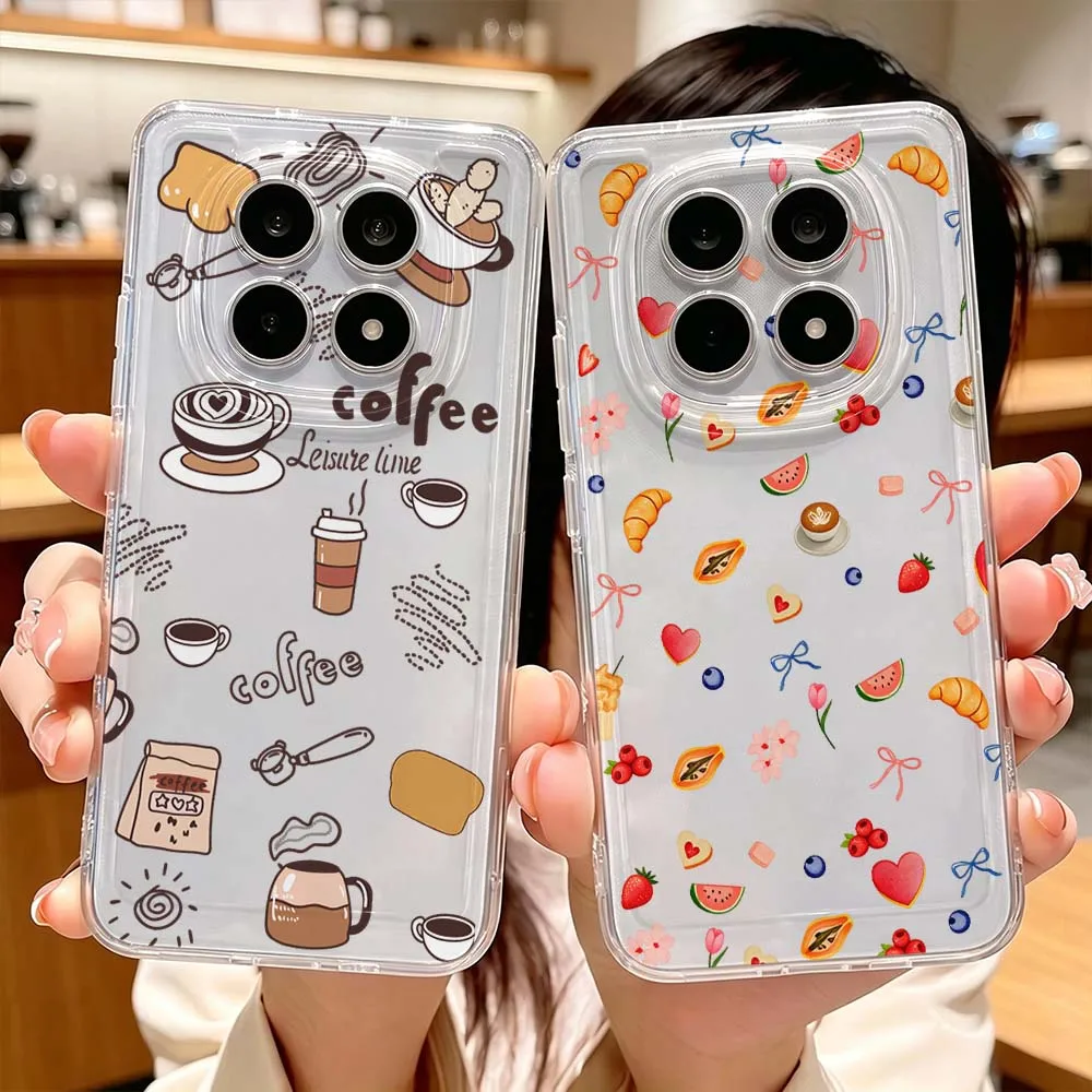 Xiaomi Minimalist Coffee Pattern Phone Case For Xiaomi Redmi Note 15 14 13 12 11E 9 Pro Pro+ 4G 5G Protective Transparent Cover - Aliexpress Deal