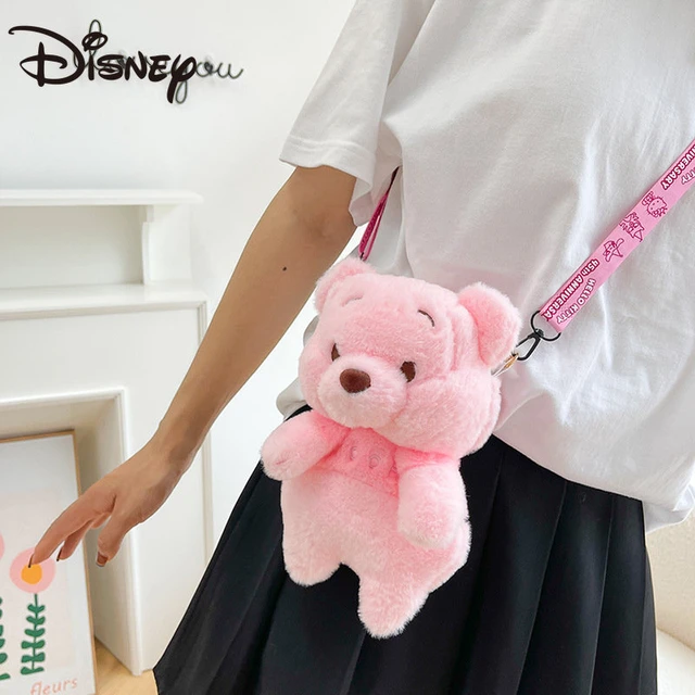 MINISO Disney 2023 New Winnie The Pooh Plush Cartoon Doll Messenger Bag Cute Girl Heart Shoulder Bag Change Small Bag AliExpress