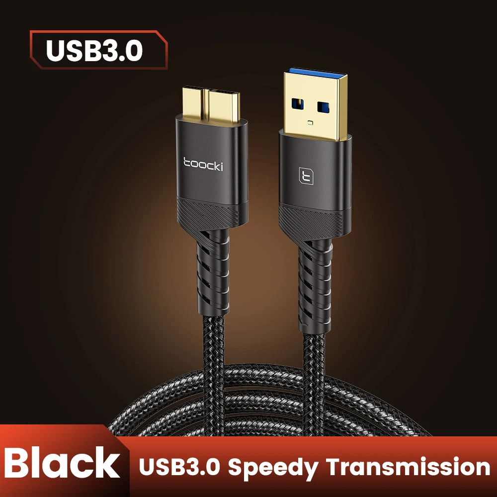 Toocki USB A naar Micro B 3.0 Kabel 4TB Harde Schijf voor Seagate Toshiba WD Externe SSD Sony Camera Lenovo Kaartlezer