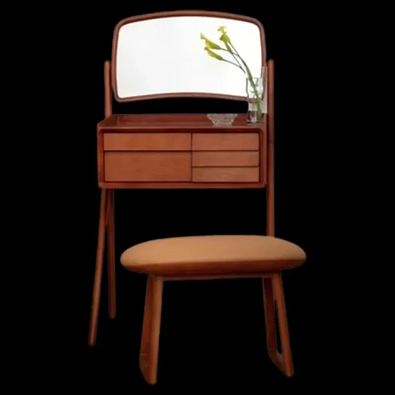 

Stool Box Glass Dresser Eithe Drawers Bedroom Hotel Makeup Storage Dressing Table Mirror Bedroom Comoda Pra Quarto Furniture