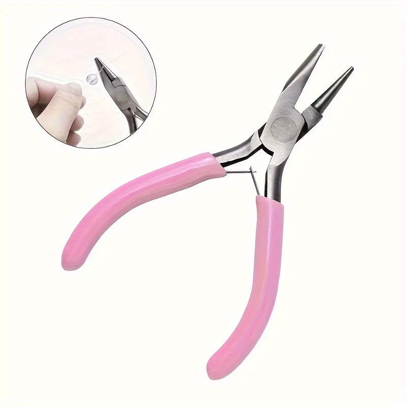 5-inch professional round concave pliers, used for jewelry making mini precision wire loop tools, ideal DIY manual tools