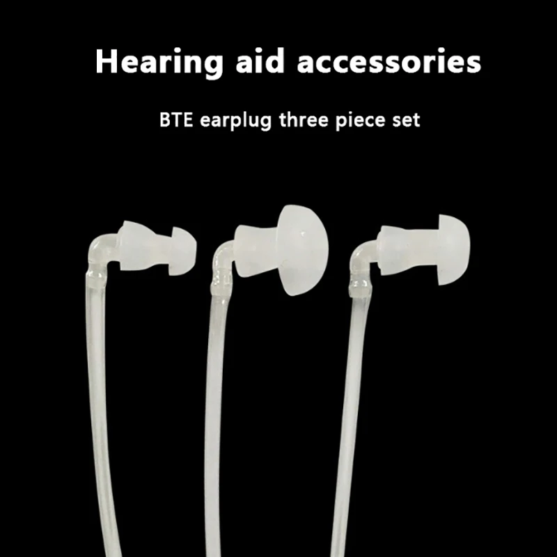 1Set Hearing Aid Hearing Earplug Ear Plugs Eartips Domes With Sound Tube For Box Type Behind Ear Hearing Aids Accessories