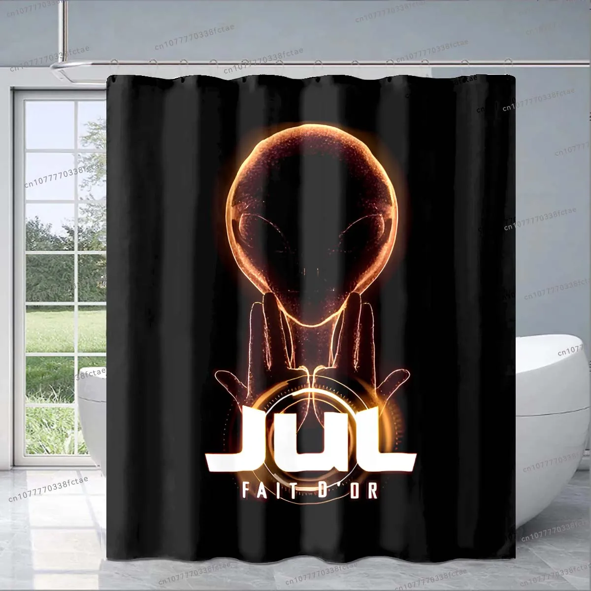 JuL C'est Pas Des Lol Cartoon Shower Curtain French Rapper Collage Pattern Shower Curtain Adult Kid's Bathroom Fashion Decor