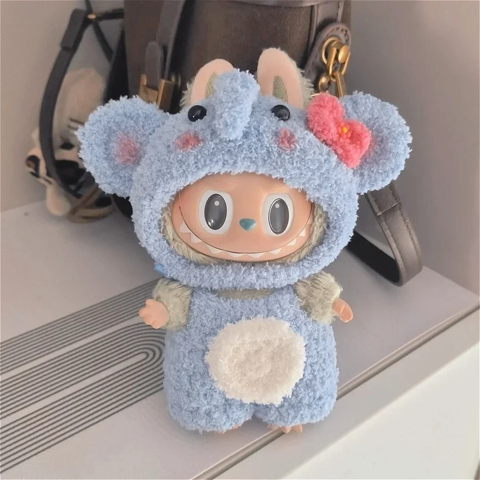 귀여운 핑크 돼지 세트 Ropa Labubu 복장 Labubu 옷 복장 후드 컬러 매치 후드 인형 액세서리