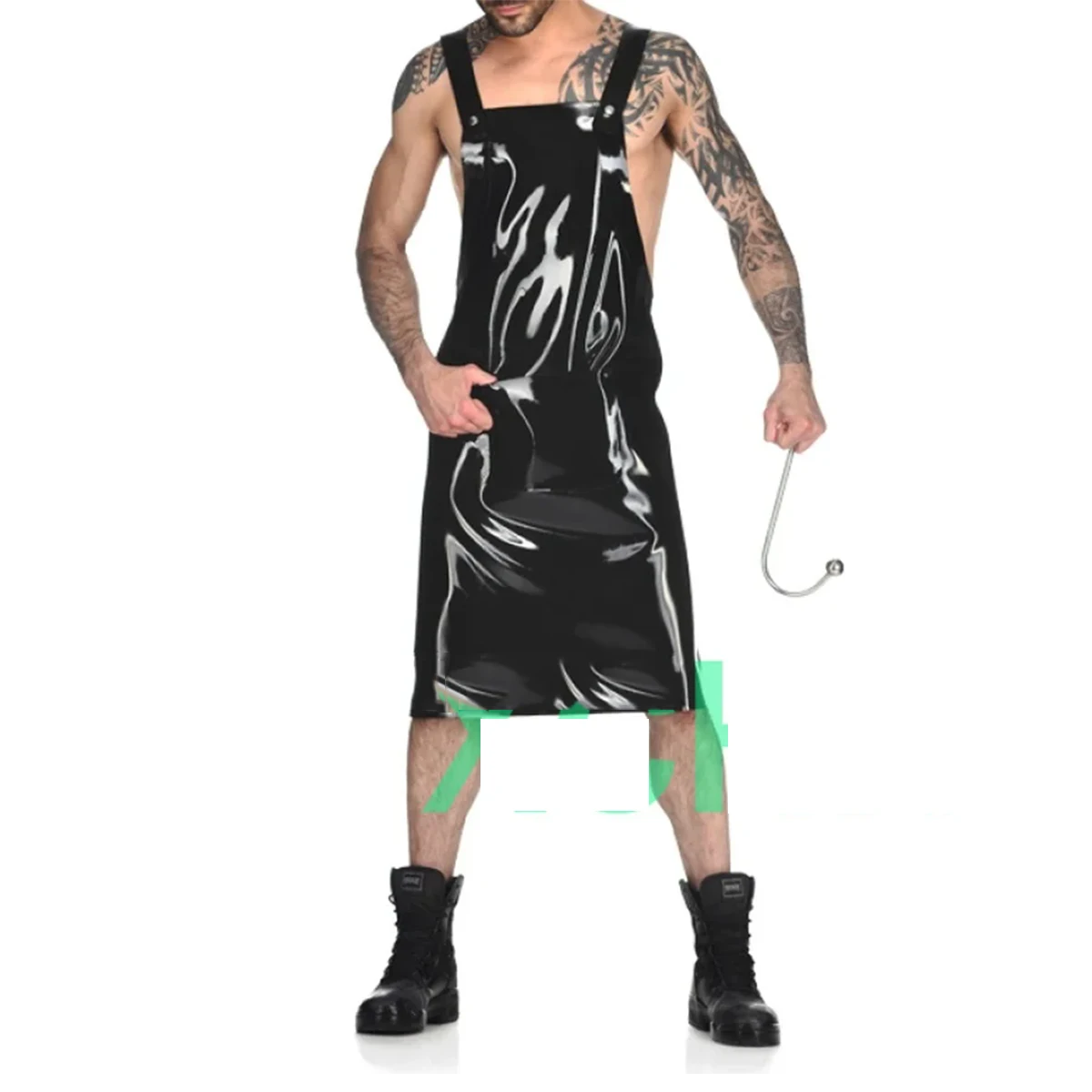 

Men Handmade Latex Customize Apron Fetish Sexy Lingerie for Men Halloween Costume Cosplay