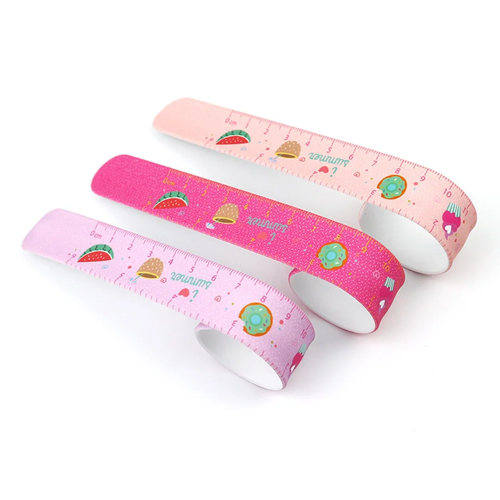 

6 Pcs Silicone Ruler Wrist Bands Patted Wristband Bracelet Pattern The Summer Cartoon