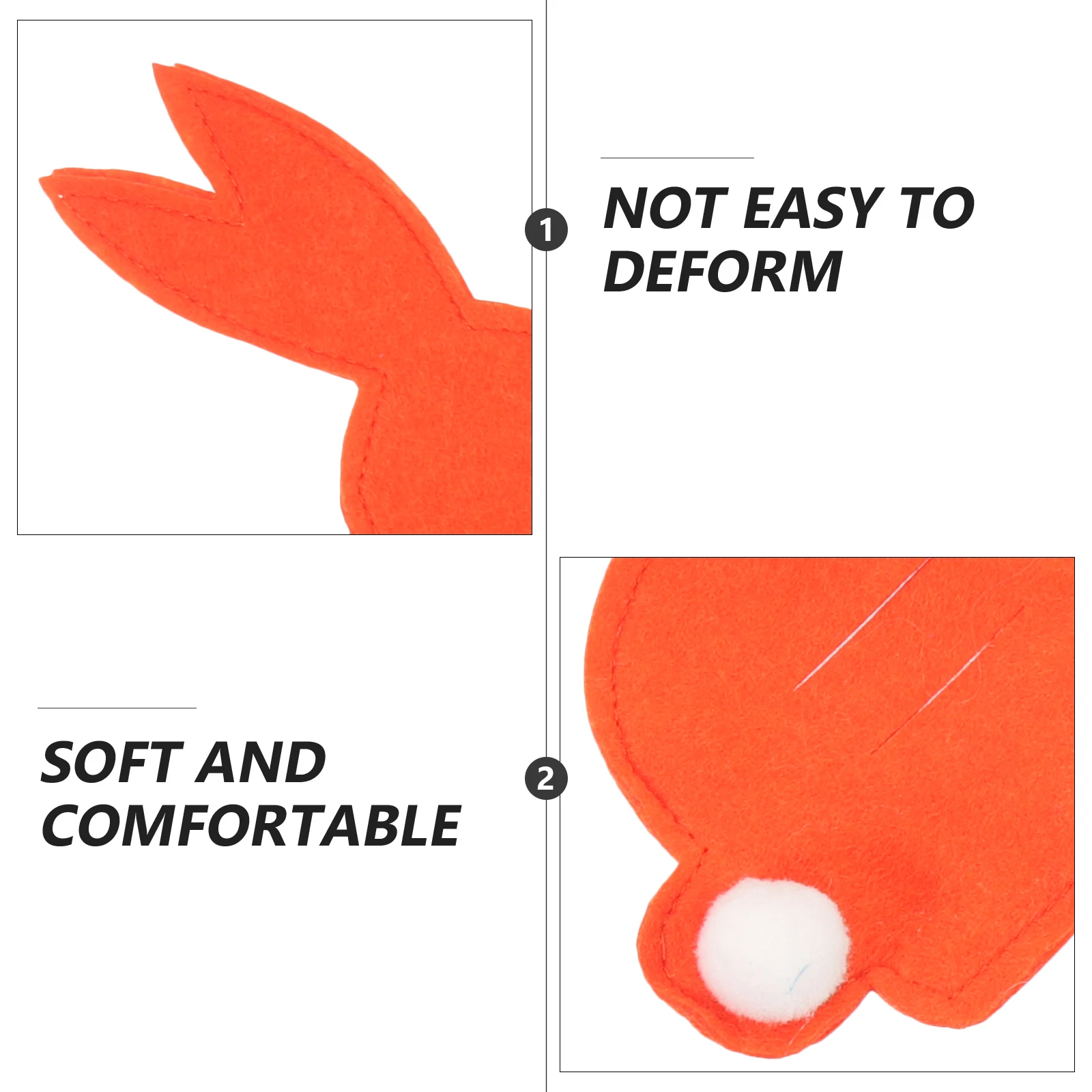 

4pcs Cutlery Bag Set Bunny Shape Tableware Pouch Storage Holder For Forks Silverware Easter Party Decor Dinning Table