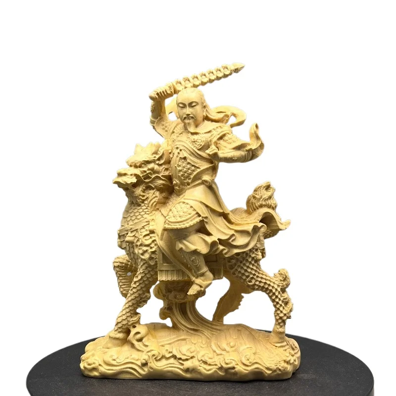 Hand-Carved Wood Zhenwu Emperor Statue - 4.7