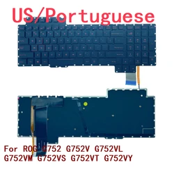 ASUS ROG G752 G752V G752VL G752VM G752VS G752VT G752VY 노트북 PC 교체 용 새 미국 포르투갈어 노트북 백라이트 키보드