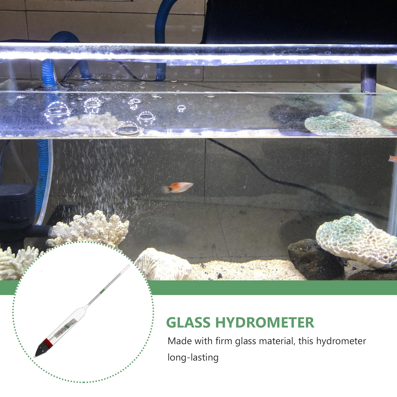 

Seawater Hydrometer Aquarium Accessories Salinometer Soil Ph Professional Test Tool Fish Tank Tester Testing Kit Major