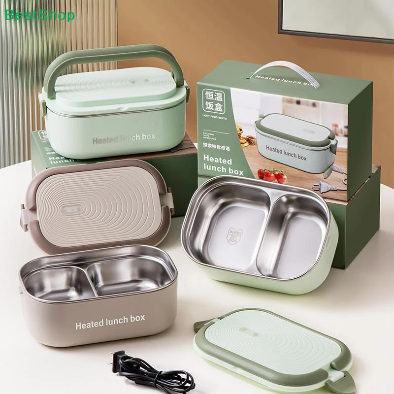 Baby Food Warmer Portable - Lunch Box With Electric Heater 2-Basket
