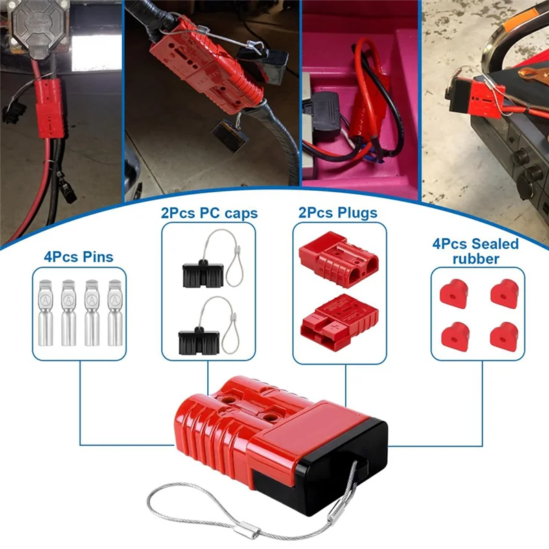 2Pack 175Amp Battery Quick Connect Plugs And Connectors1/0-4 Gauge Battery Quick Disconnect For Winch, Trailer-POS
