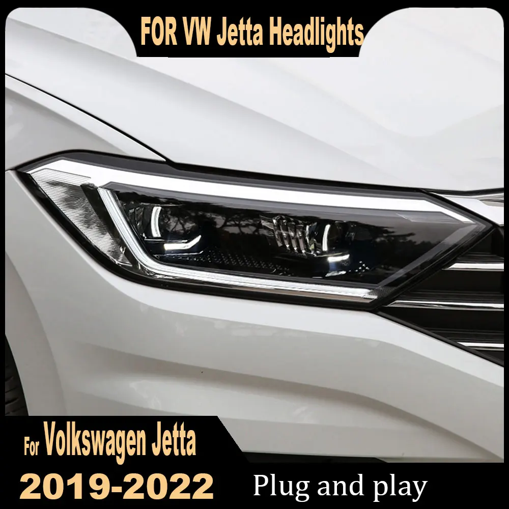 Car Styling headlights for VW Jetta Headlight 2019 2020 2021 2022 Sagitar Headlight DRL Turn Signal Low High Beam Projector Lens