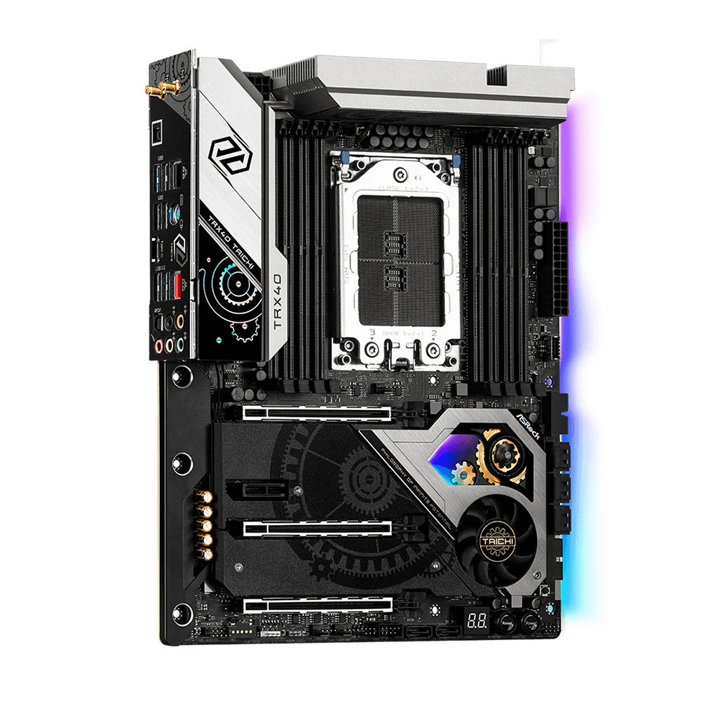 قاعدة placa TRX40 متوافقة مع مع Processadores AMD Ryzen Threadripper de Traga genریشن، 3990X، 3970X، 3900X، CPU DDR4، NVME M.2