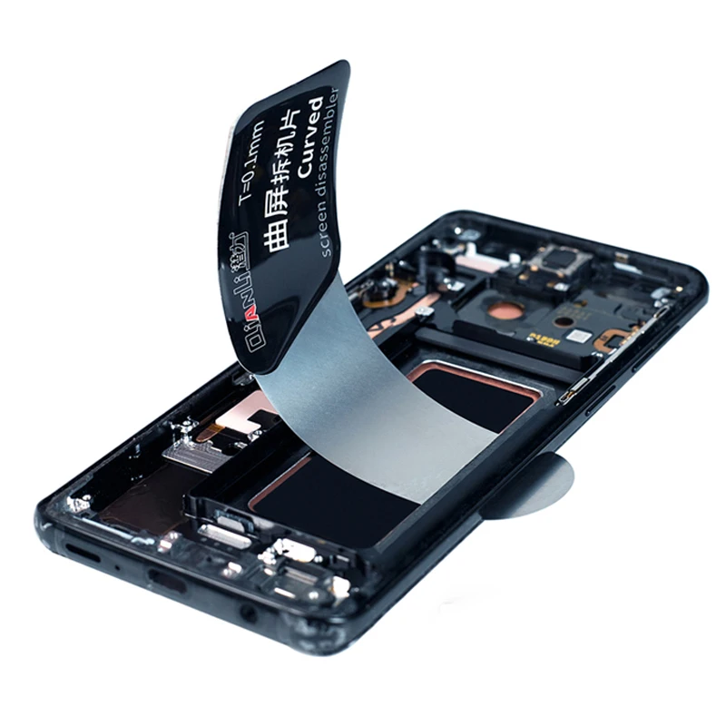 QianLi Scheda di smontaggio in acciaio flessibile ultrasottile per strumenti di riparazione per apertura a leva dello schermo LCD curvo del telefono cellulare