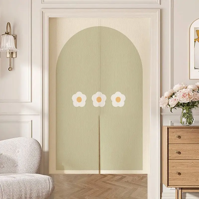 VIKAMA Rainbow Floral Door Curtain Love Yourself Print Doorway Curtain Living Room Decor Cute Cozy Warm Aesthetic Home Decor