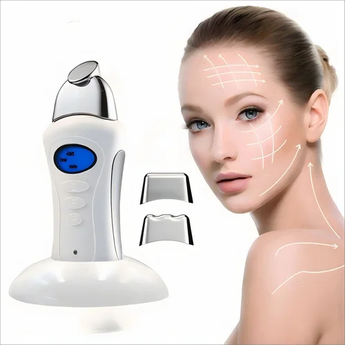 Imagen 2 del producto Masajeador facial de belleza recargable de primera calidad con 3 cabezales magnéticos para una limpieza profunda y un masaje suave, herramienta para el cuidado de la piel