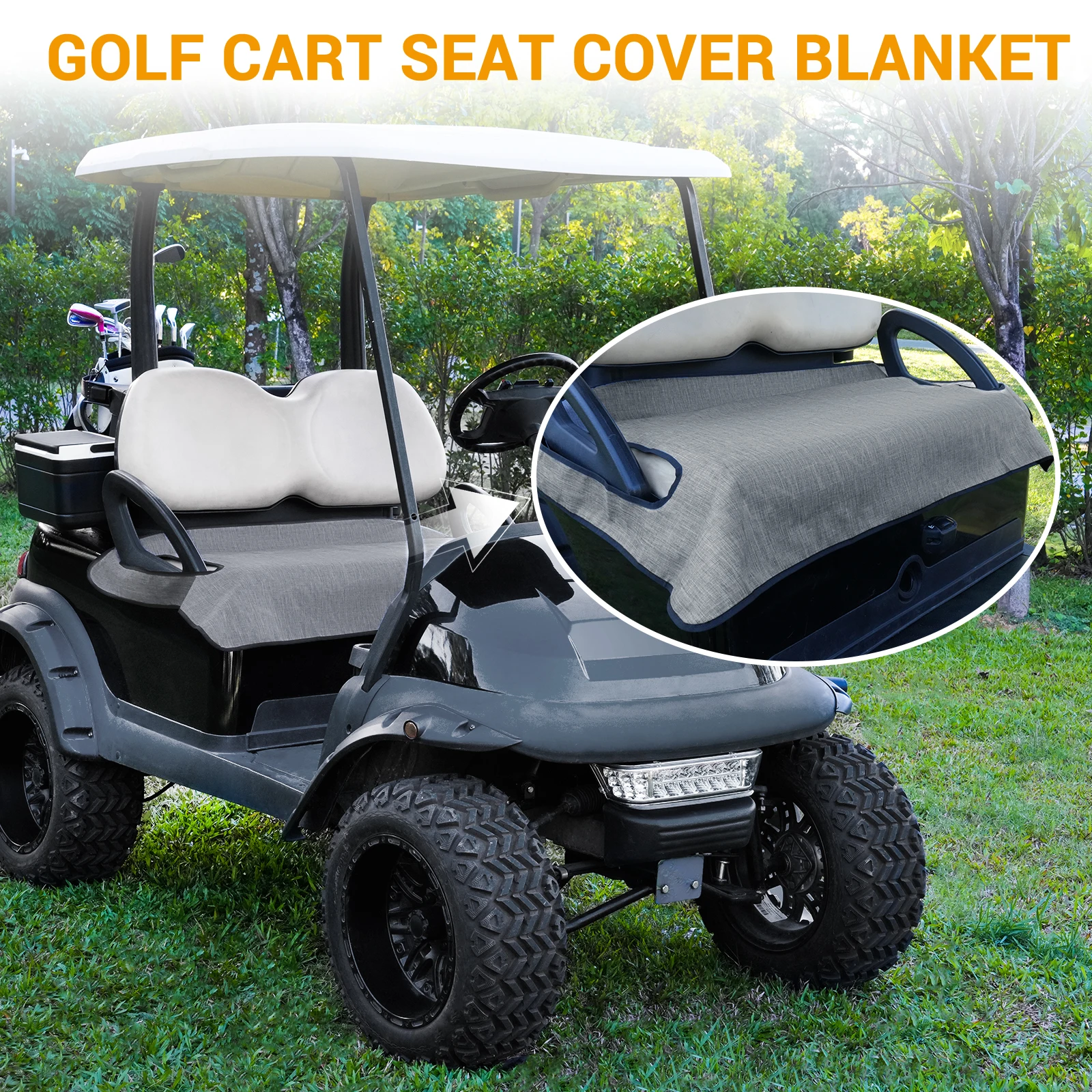 Golf Cart Universal Accessories Seat Cover Cationic Fabric Blanket Cushion Cover Warmth & comfort Seat Blanket For Club Car EZGO