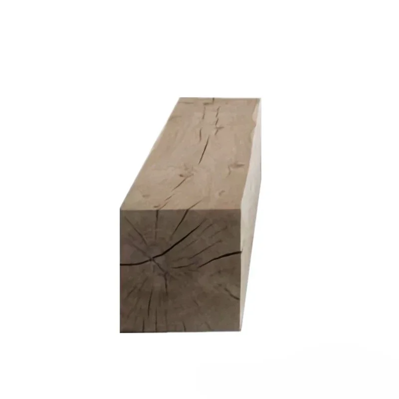 Retro whole wooden strip creative sofa coffee table simple thick TV cabinet