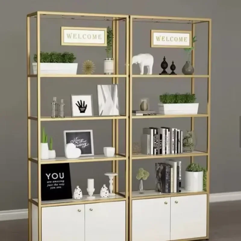 Modern simple design wooden 5 level bookshelf for office room bookcase