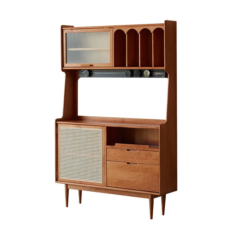 

Nordic medium and antique dining side cabinet small apartment bed and breakfast wall storage locker household creative tea