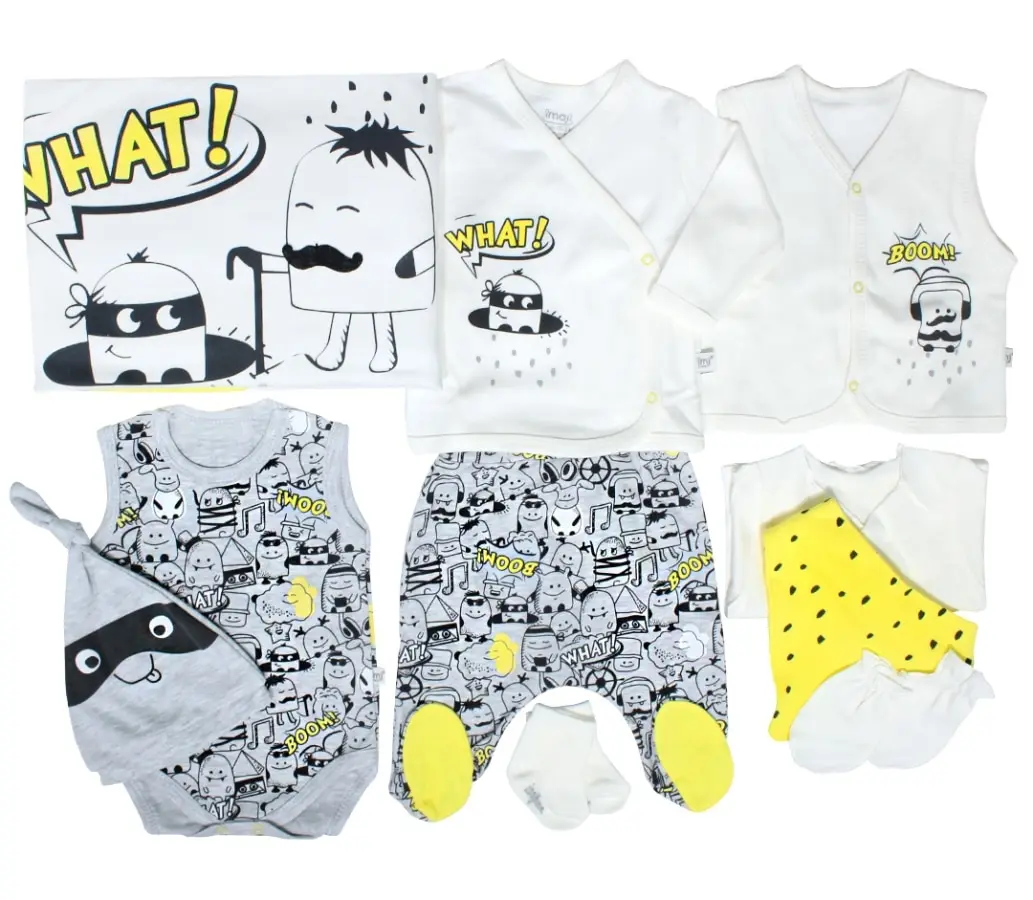 Baby Girl Boy Babies Newborn Clothing 10-pcs Hospital Outlet Custom Fabric Antibacterial Babies Healthy Safe Outfit Sets Dresses