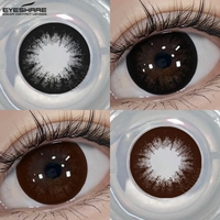 EYESHARE Colored Contact Lenses for Eyes Large Black Eye Color Contact Gray Lenses Chocolate Lenses Fashion Lenses 1 Pair