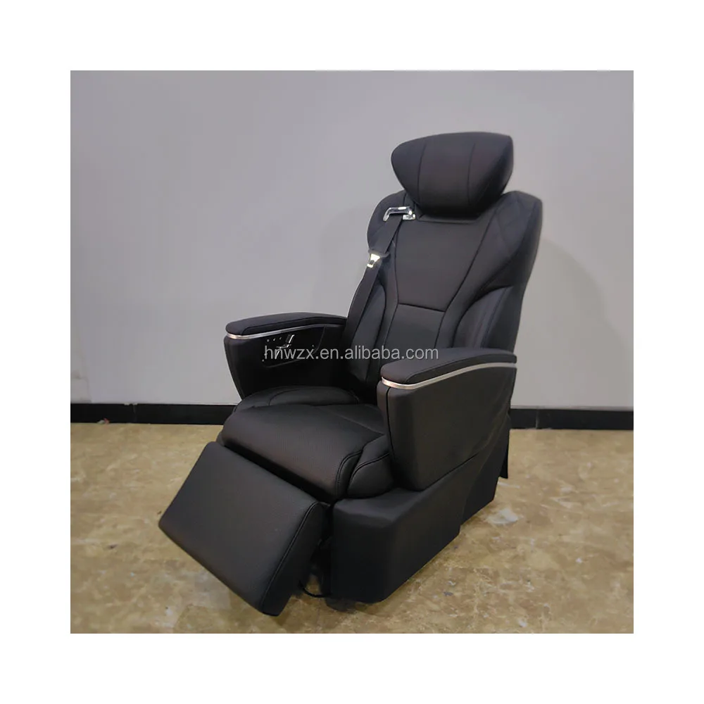 RV Swivel Seat,40 Series Multi-functional Adjustable Electric Rotating Nappa Leather Luxury Airline Car Seat for Captain's Seats