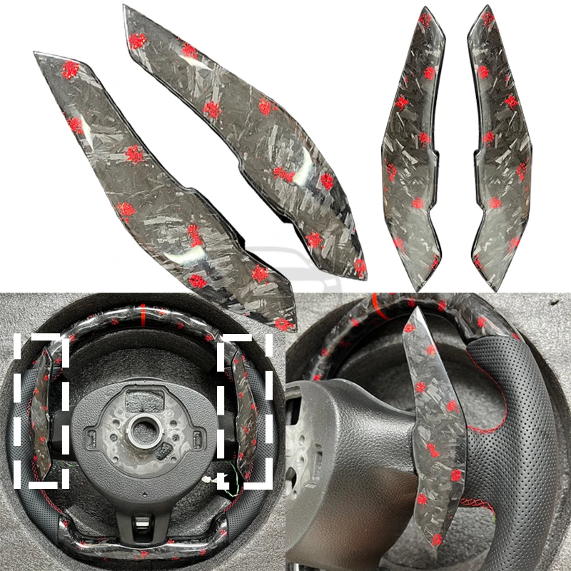 

Volkswagen Steering Wheel Golf 6 Golf 7 GTI R GTE GTD 2015-2020 POLO 6C GTI 1.8T DSG Forged Carbon Fiber Shift Paddles