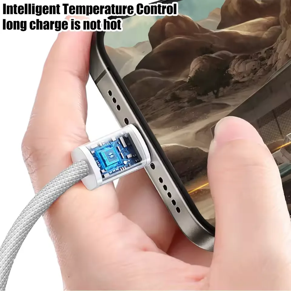 1m/1.5m/2m CarPlay USB-A to Type-C Charging Cable For iPhone 15 16 Pro Max Samsung Xiaomi USB Type C Charger Cord Braided Cables - view 4