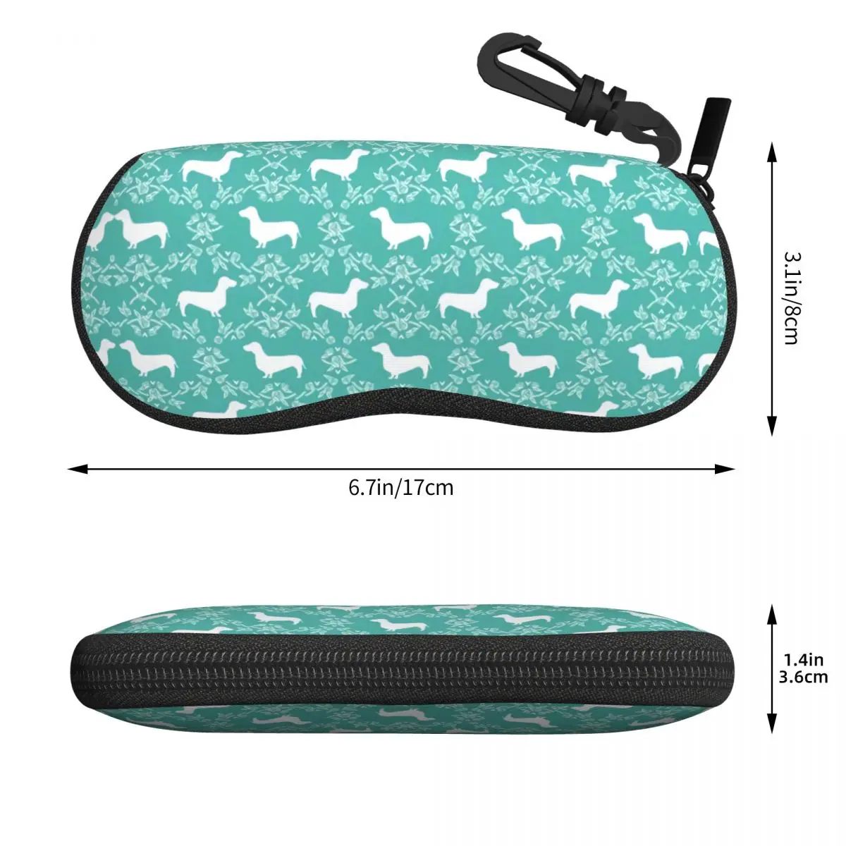 Custom Dachshund Sausage Dog Shell Eyeglasses Protector Cases Cute Sunglass Case Badger Animal Glasses Bag