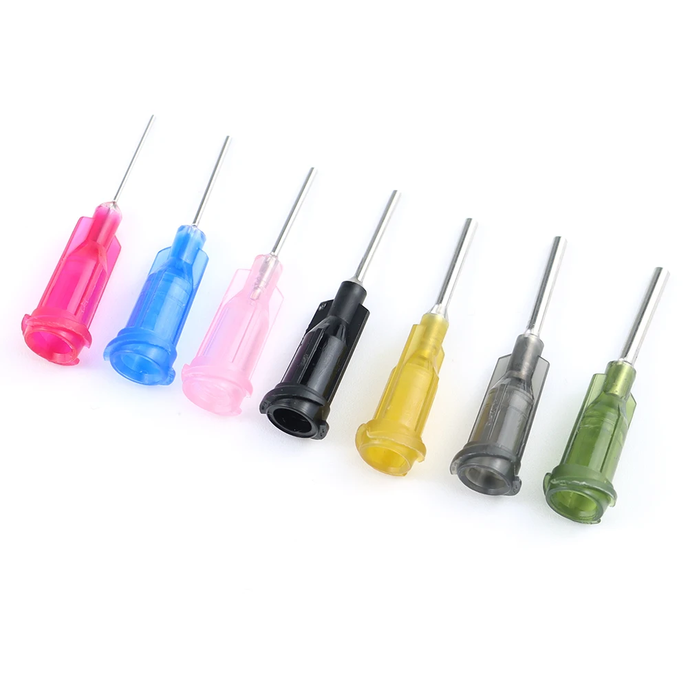 Image of 10G-34G Industrielle Stumpfzinken-Spitzennadeln (0,5 Zoll) mit Luer-Lock-Spritzenanschluss für Klebstoffdosierung DIY