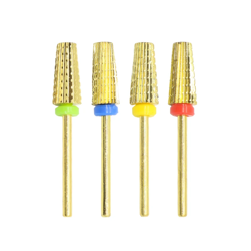 DDQ 5 in 1 Tapered 3/32 Carbide Nail Drill Bits Milling Cutter With Cut Drills Carbide For Manicure Remove Gel Nails Accessories