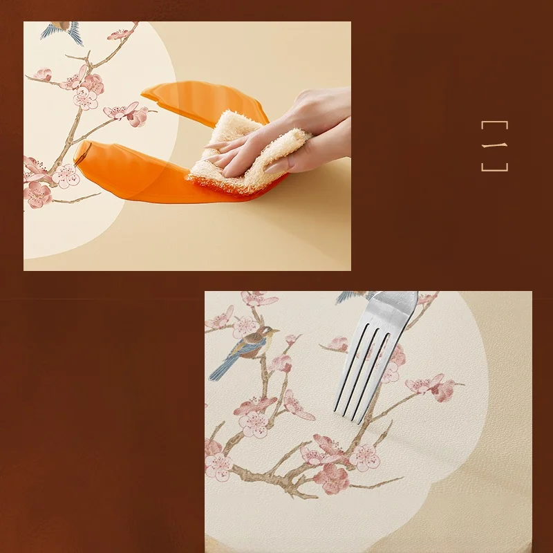new-chinese-style-leather-table-mat-waterproof-oil-resistant-no-washing-required-high-end-feel-desktop-pad-luxury-tablecloth