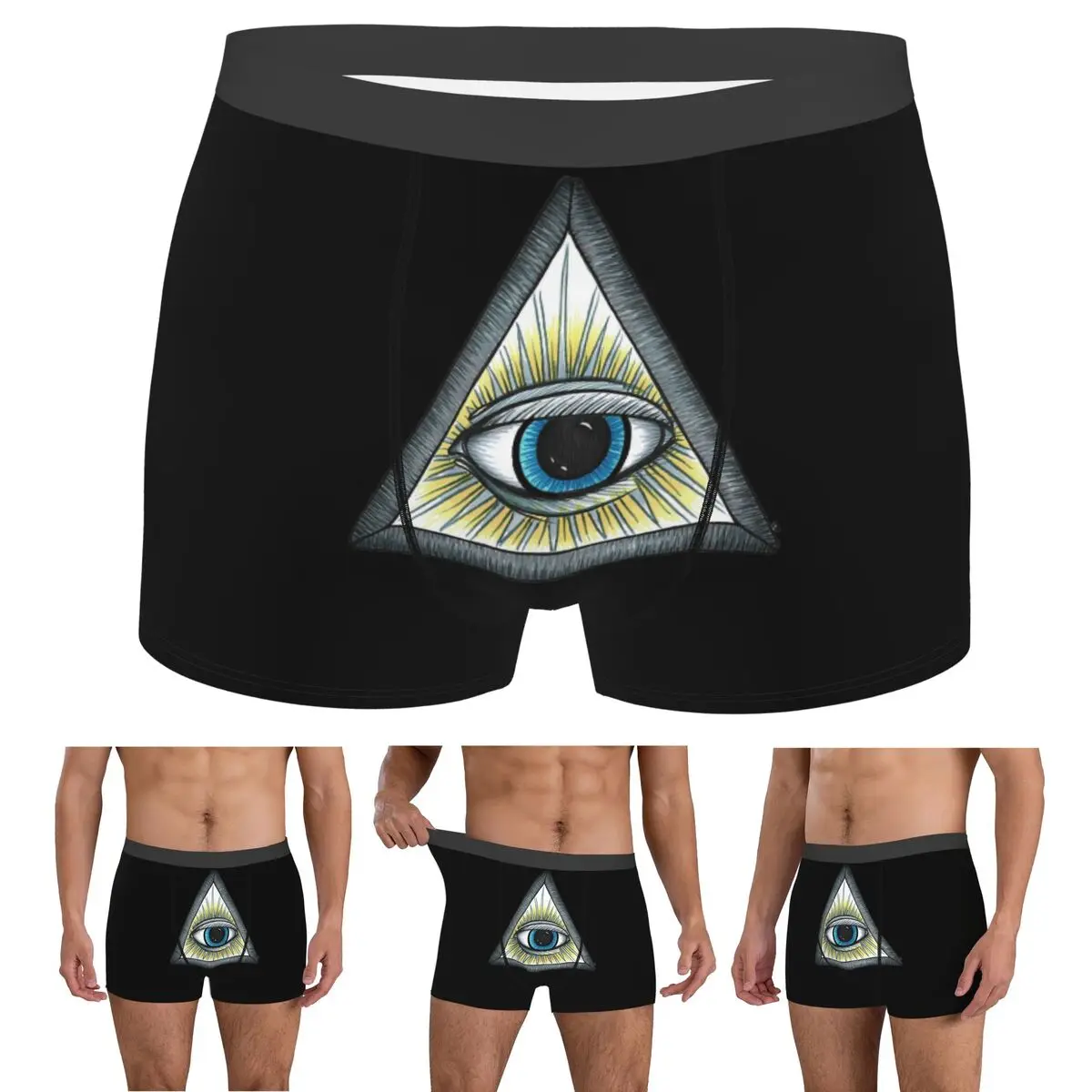 

Boxer Underpants Shorts Eye Illuminati (7) Panties Male Breathable Underwear for Homme Man Boyfriend Gifts