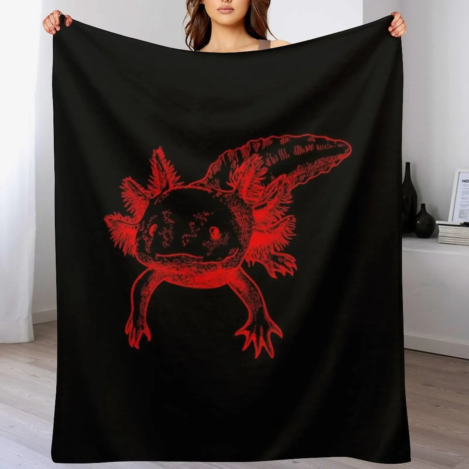 Axolotl Throw Blanket Tourist Thermal Single Blankets