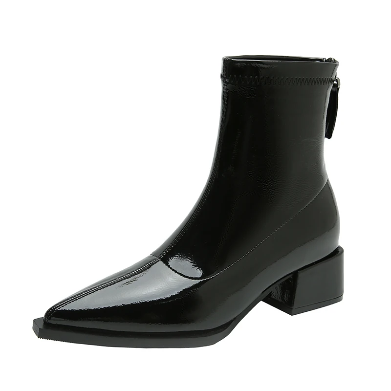 Spring Autumn Vintage Slimming Women Ankle Boots Ladies Concise Low Heel Short Botas Zapatos De Mujerr view 5