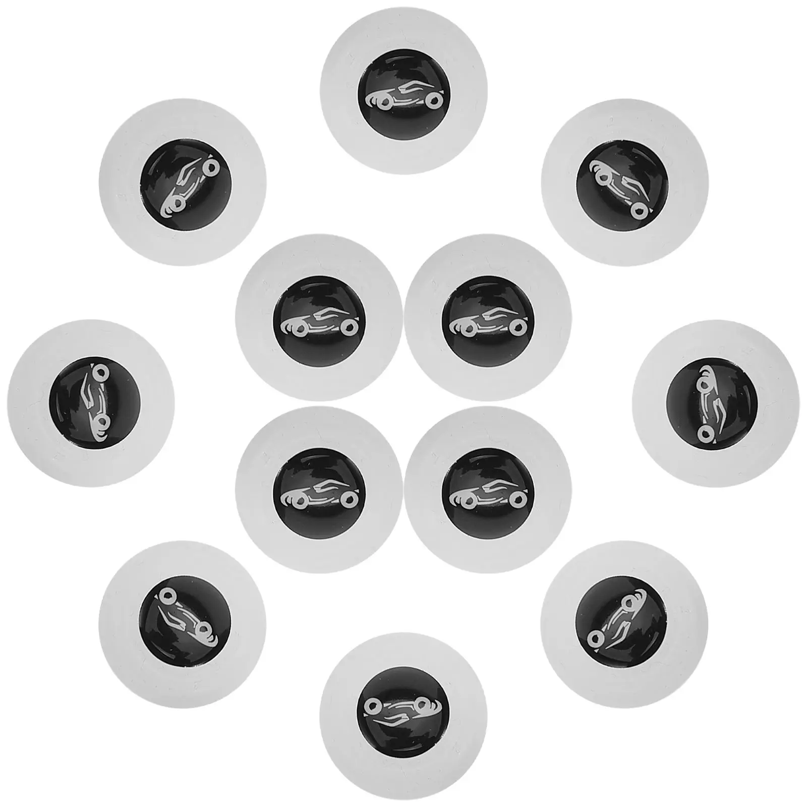 12 Pcs White Car Door Pads Lock Cushion Noise Reduction Vibration Protection Door Guards pads