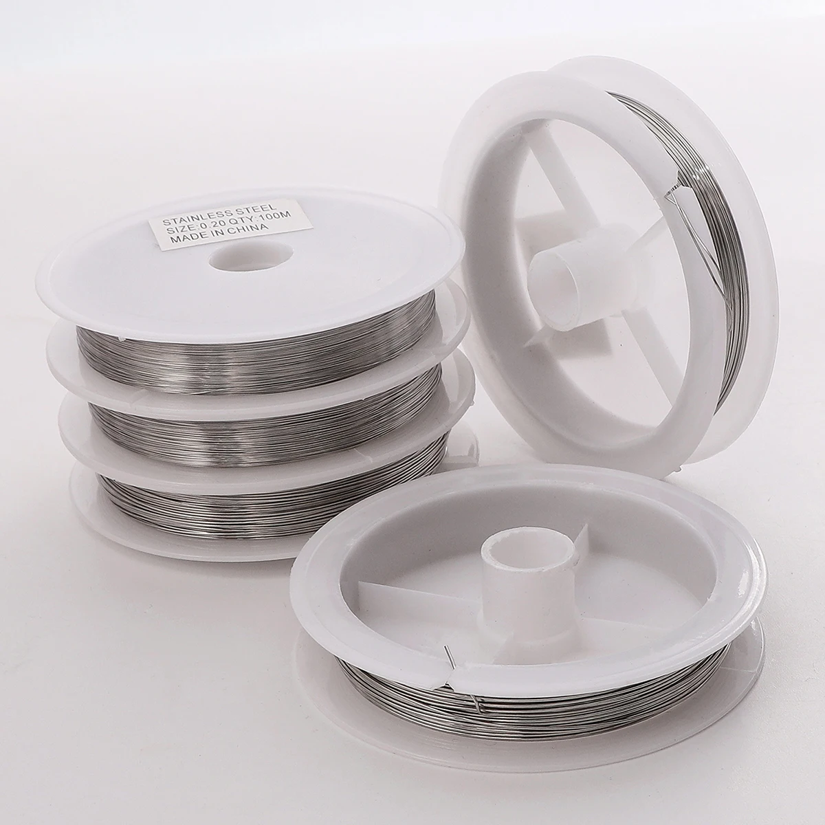 Fil d'acier souple 0.2-0.6mm anti-corrosion｜Fil unique flexible pour création de bijoux｜Parfait pour enroulement perles et connexions｜5 tailles disponibles｜Matériel de loisirs créatifs