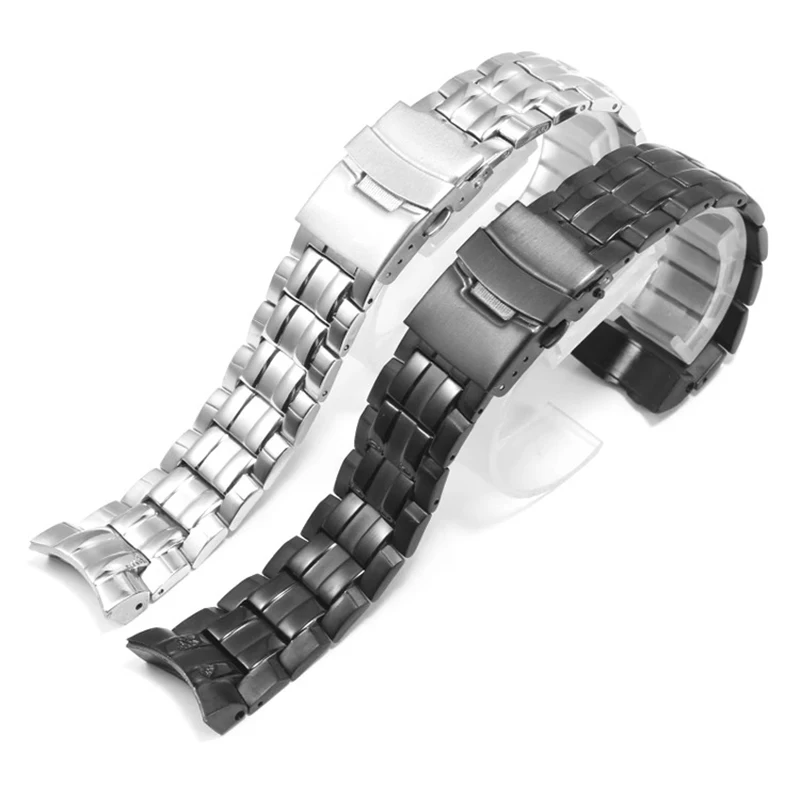 EF-550 Precision Steel Watch Band Replacement For Casio EDIFICE/EF-535 Series Arc Interface Stainless Steel Watch Chain 22mm