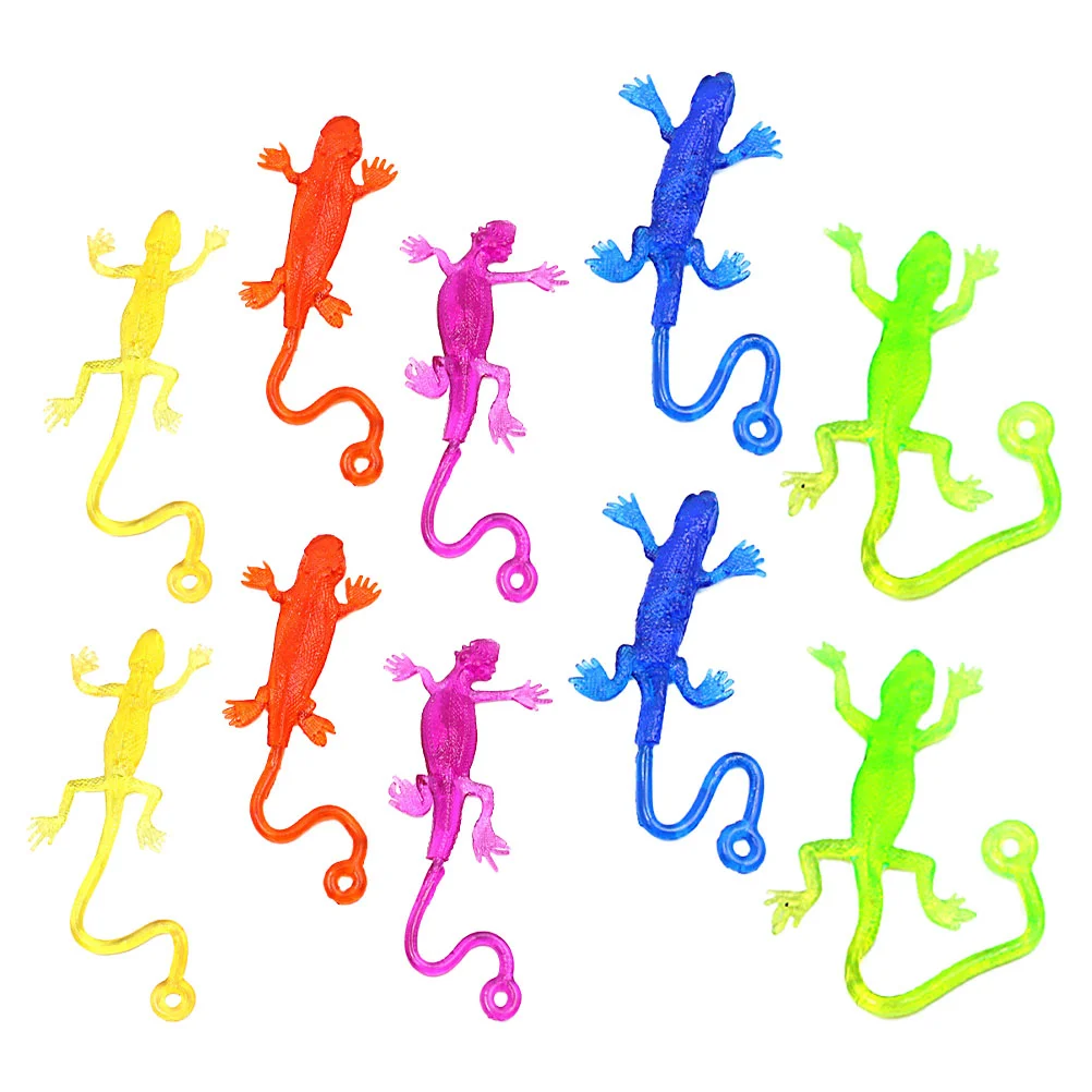 15 Pcs Lizard Soft Gummy Ball Creative Stretchy Funny Interactive Relief Sticky Child