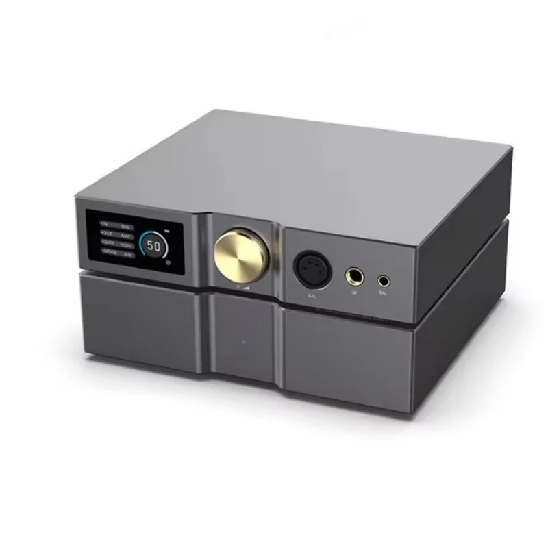 QULOOS QH1 Полностью балансный предусилитель Портативный настольный усилитель для наушников AMP с дистанционным управлением скрывает