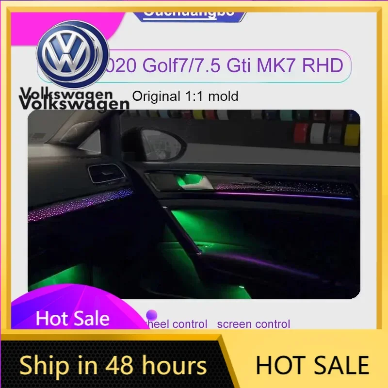 

Новинка 2026 года: Атмосферная подсветка (Ambient Light) для Volkswagen VW Ouchuangbo RHD, для VW Golf 7 GTI 7.5 MK7 2014-2020, для создания настроения и улучшения окружающей атмосферы.